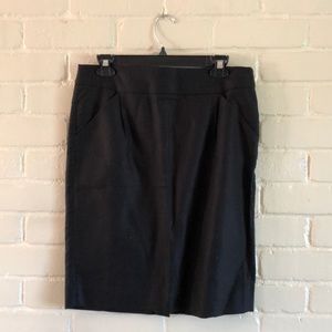 Pencil skirt in double-serge cotton